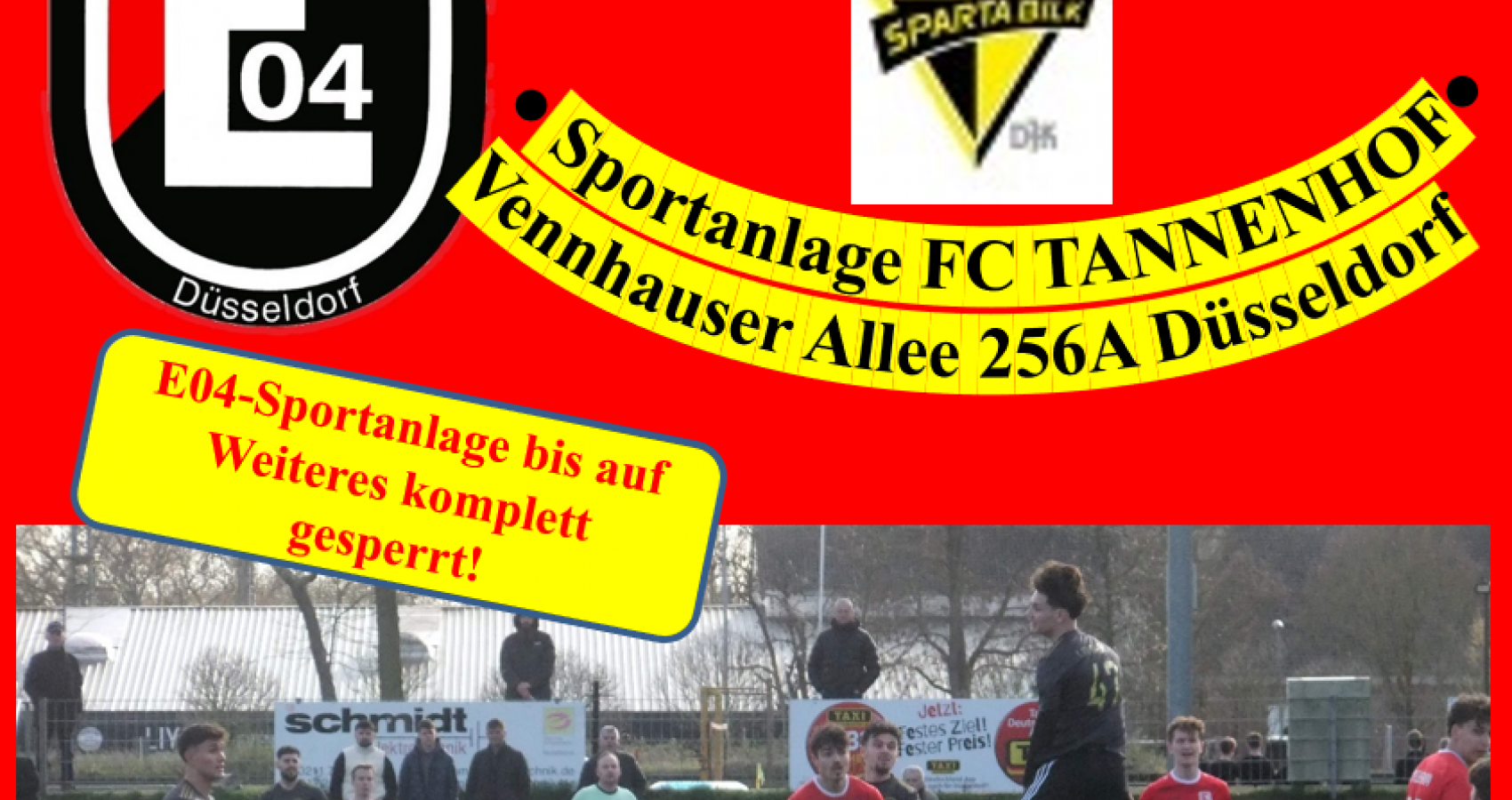 Vorschau auf das kommende Meisterschaftsspiel: TSV Eller 04 - Sparta Bilk am Sonntag, 31.März -...